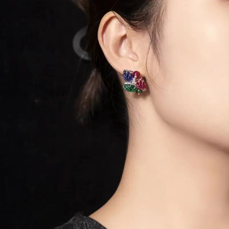 ZOCA Engraved Gemstone Earrings for Women Women's earrings,new in earrings